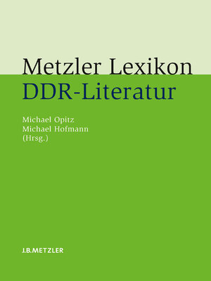 cover image of Metzler Lexikon DDR-Literatur